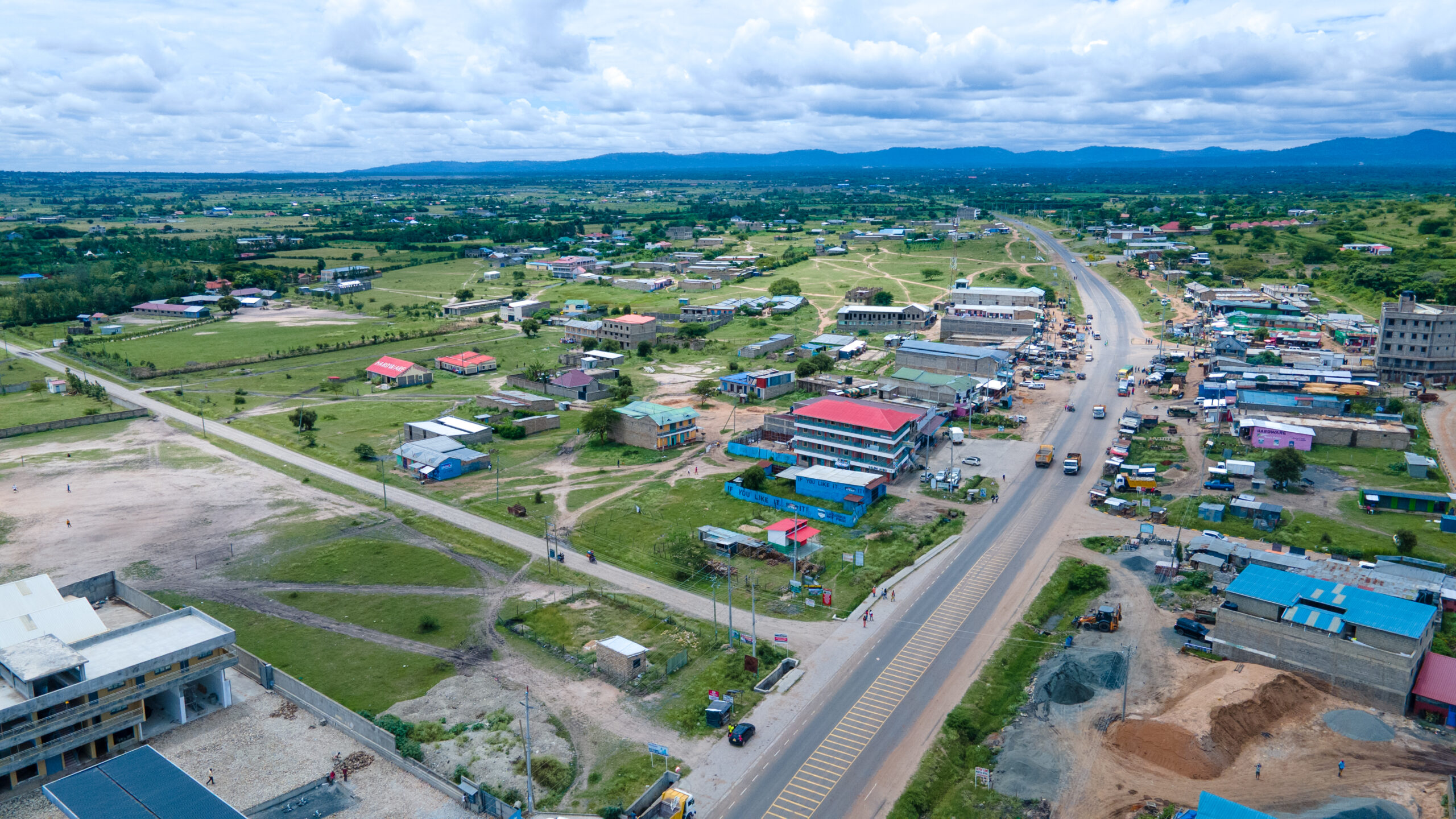 Koma Crest plots for sale — aerial view of Kangundo Road development, Nairobi outskirts